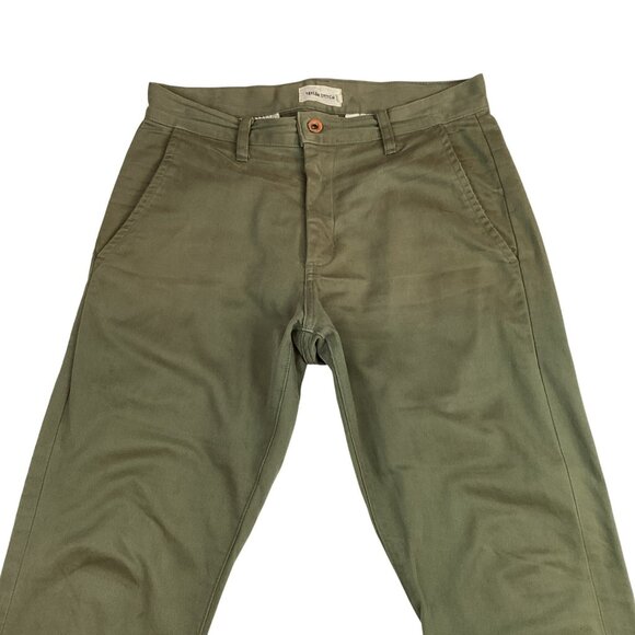 Taylor Stitch Mens 30 Democratic Fit Chino Pants Olive Green - Picture 4 of 13